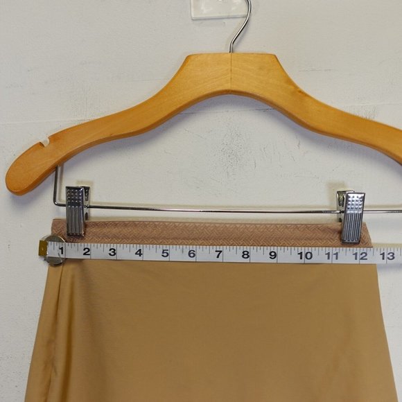 Jones New York Skirt Medium Mini Short Slip Pencil Beige Tan Nude Stretch - Picture 3 of 8